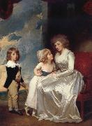 George Romney The Countess of warwick and her children oil on canvas